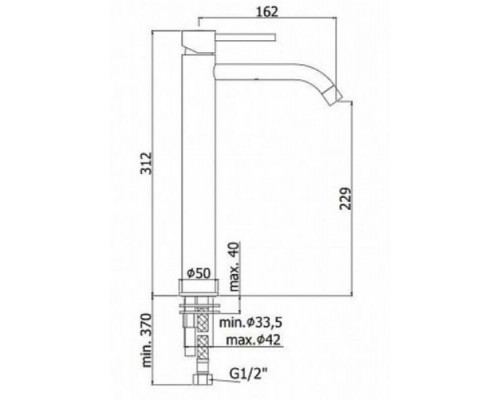 NEW Смеситель высокий для раковины, steel looking LIGHT Paffoni