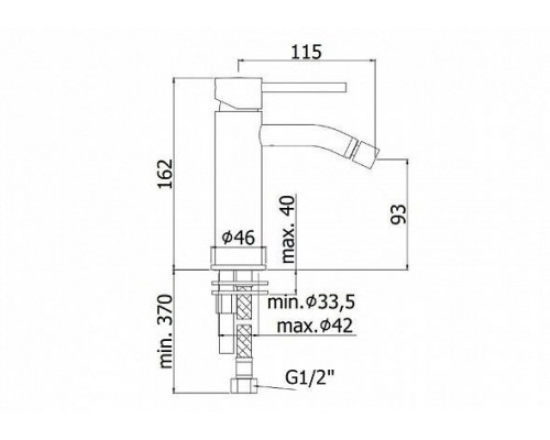 Смеситель для биде Paffoni Light LIG131CR без д/к