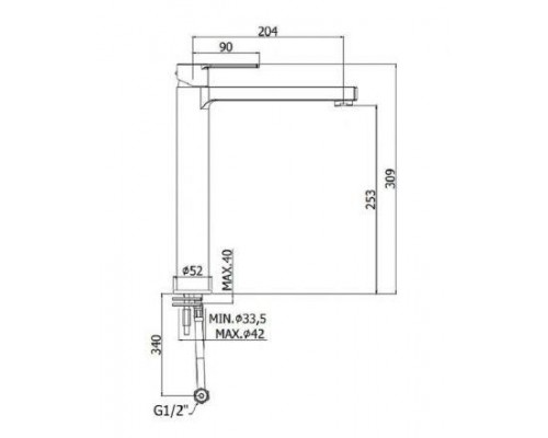 Paffoni Смеситель для раковины ВЫСОКИЙ без д/к