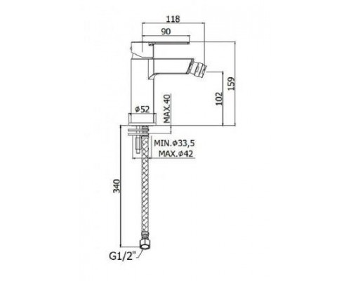 Смеситель для биде Paffoni Ringo RIN131CR без д/к