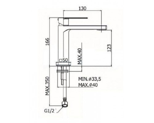 Смеситель Paffoni Tango TA071CR для раковины без донного клапана