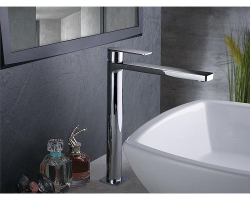 Смеситель с длинным излитом для раковины высокий Paffoni Tango TA081CR (хром)