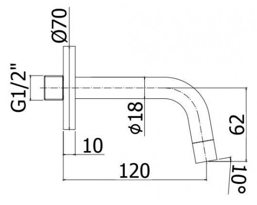 Излив для ванны Paffoni Light ZBOC103NO (черный матовый)