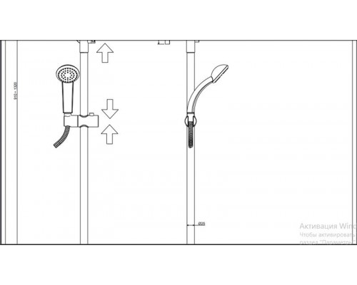 Душевая система Paffoni Light с изливом для ванны ZCOL632CR цвет хром