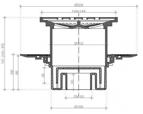 Точечный трап Pestan Confluo Standard Vertical Tide, 13000018