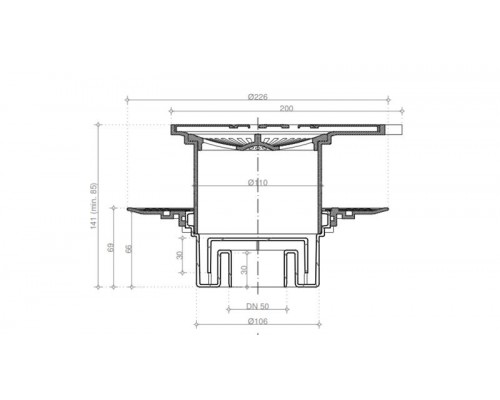 Угловой трап Pestan Confluo Standard Vertical Angle, 13000021