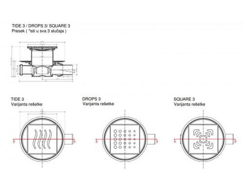 Точечный трап Pestan Confluo Standard Drops 3 Mask Gold, 13000150