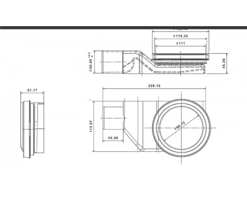 Душевой лоток встраиваемый в стену Pestan Confluo Wall, 13100060