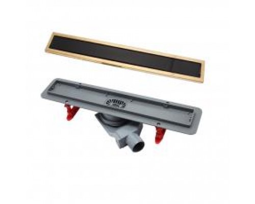 Душевой лоток Pestan Confluo Premium Black Glass Line 300 Gold, 13100094