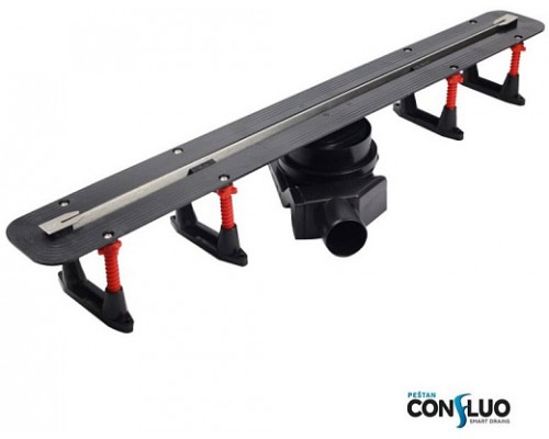 Душевой лоток щелевой Pestan Confluo Slim Line 550 Matte Black, 13101019