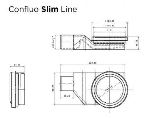 Душевой трап щелевой Pestan Confluo Slim Line 450