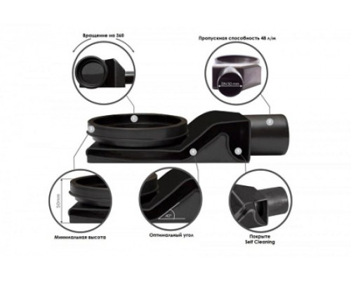 Душевой трап щелевой Pestan Confluo Slim Line 950 BLACK MATTE