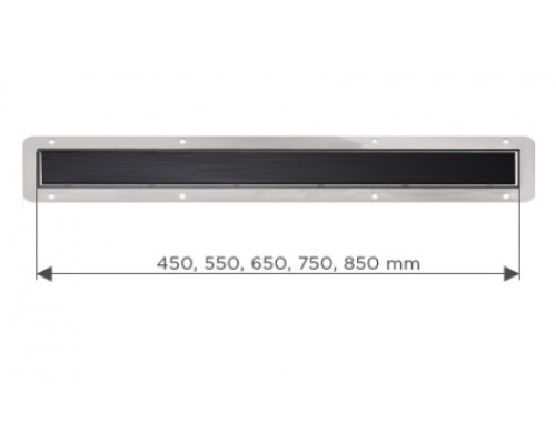 Душевой трап линейный 2в1 Pestan Confluo Primo Compact Line 650 MATTE BLACK
