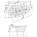 Ванна акриловая Poolspa Klio Asym 150x100 L с ножками