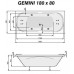 Ванна акриловая Poolspa Gemini 180x80 с ножками