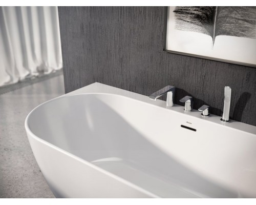 Смеситель для ванн Ravak Flat 026.00, врезной каскадный, хром X070120