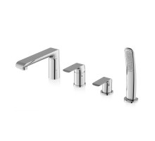 Смеситель для ванн Ravak Flat 026.00, врезной каскадный, хром X070120