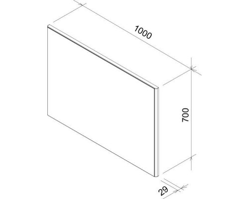 Зеркало Ring 1000 серое