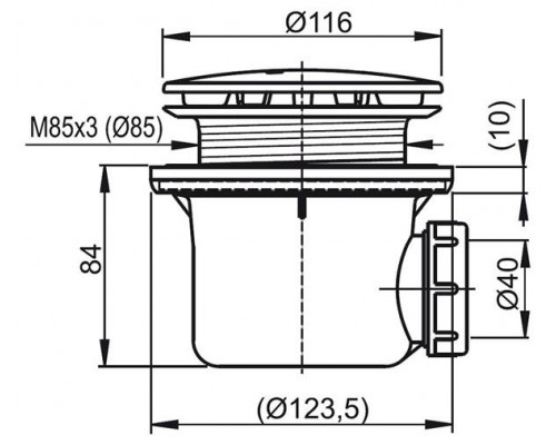 сифон для поддона Profesional 90 хром