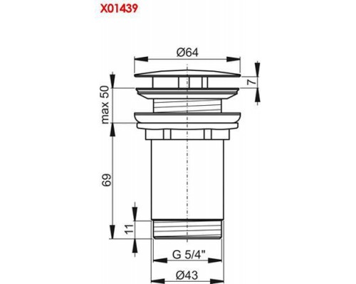 Слив для умывальника хром