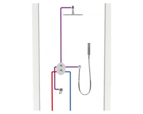 Смеситель встраиваемый Ravak CR 067,00, термостат, X070075