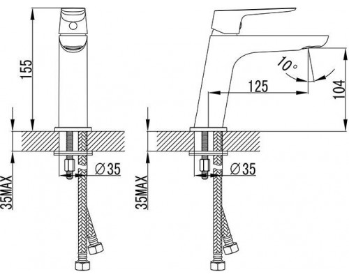 Смеситель для умывальника Ravak CL 012,00, X070080