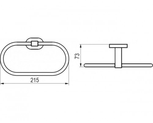 Полотенцедержатель овальный Ravak Chrome X07P190