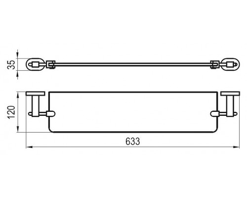 Полка стеклянная, 64 см CR 500.00