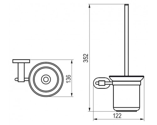 Держатель для туалетной щётки (стекло) CR 410.00 ravak chrome X07P196