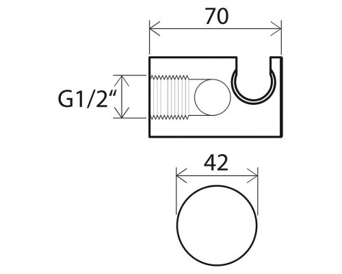 Настенный отвод для душа с держателем 706.00