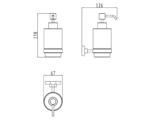 Дозатор жидкого мыла Ravak Chrome 231,00, X07P223 (стекло) CR 231