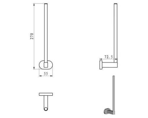 Запасной держатель для туалетной бумаги CR 420.00