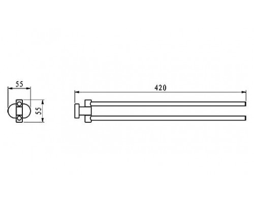 Полотенцедержатель (поворотный), 42 см CR 340.00