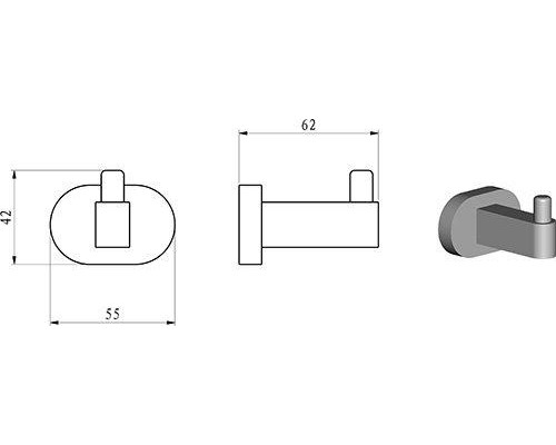 Крючок одинарный Ravak Сhrome CR 110,00, X07P320