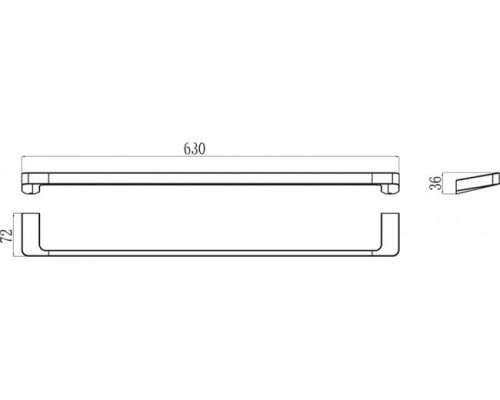 Полотенцедержатель (1 полотенце), 66 см TD 310.00