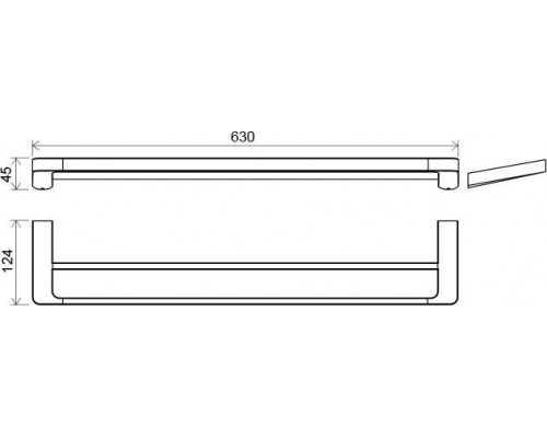 Полотенцедержатель (2 полотенца), 66 см TD 320.00