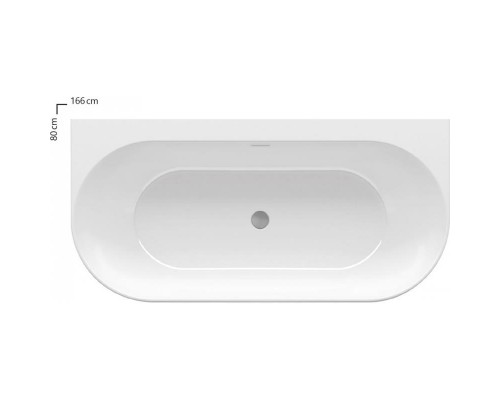 Ванна акриловая Ravak FREEDOM W 1660х800 БЕЛАЯ пристенная