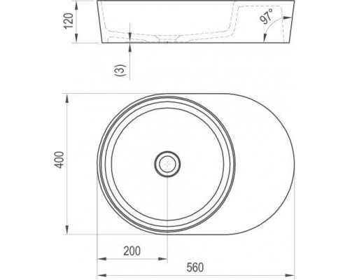 Умывальник MOON 2S без перелива