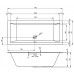 Riho ванна прямоугольная Rethink Cubic 170x75, белый/матовый, BR071050