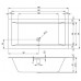 Riho ванна прямоугольная Rethink Cubic 180x90, белый, BR0900500000000