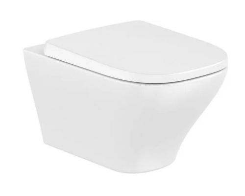 Унитаз подвесной Roca Optica Rimless® Vortex, пневмокрышка, 7346V13000 + 7801F72001