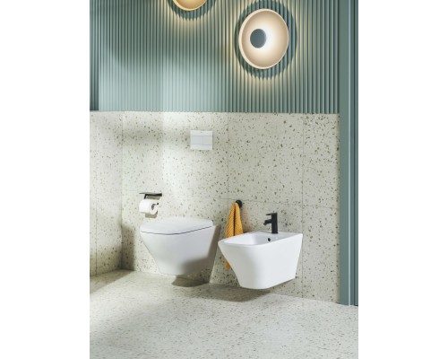 Унитаз подвесной Roca Optica Rimless® Vortex, пневмокрышка, 7346V13000 + 7801F72001