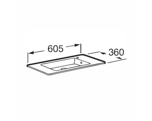 мывальник встраиваемый Roca Debba Unik 60x36, 32799H000