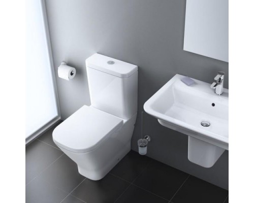 Унитаз напольный Roca The Gap с горизонтальным выпуском 65x34