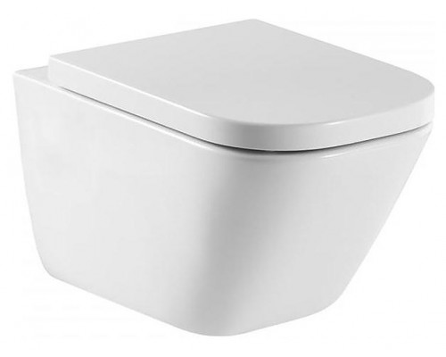 Унитаз подвесной Roca Gap Clean Rim 35x54, безободковый, 34647L000 с крышкой SoftClose 80147200B Supralit