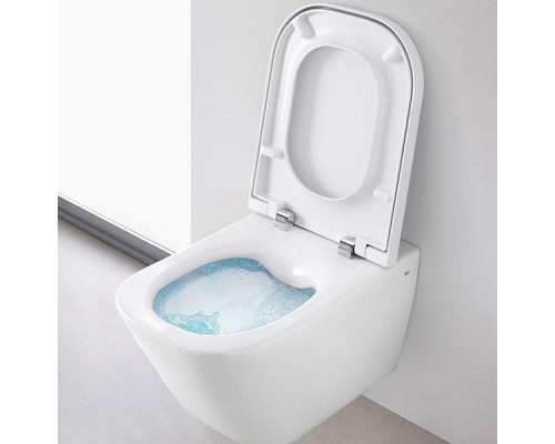 Унитаз подвесной Roca Gap Clean Rim 35x54, безободковый, 34647L000 с крышкой SoftClose 80147200B Supralit
