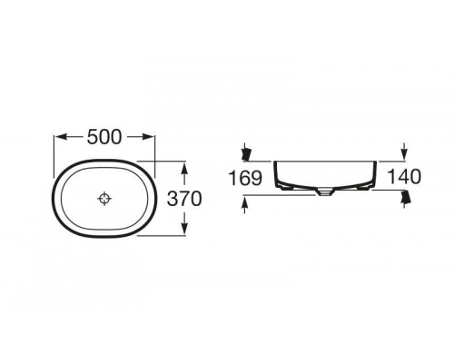 Умывальник на столешницу Roca Inspira Round 37X50