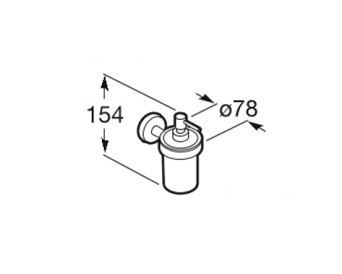 Дозатор подвесной  для жидкого мыла Roca Twin,стекло/металл A816703001