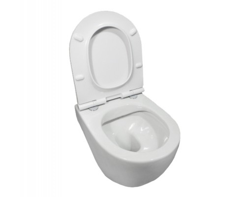 Унитаз подвесной Roca Meridian-N Compact Rimless, с крышкой soft close, 734H242000+78012B2002