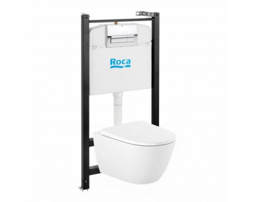 Комплект Roca Ona ZRU9310392 подвесной унитаз + инсталляция + кнопка